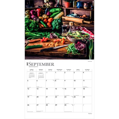 2027 BrownTrout Kitchen 14" x 12" Monthly Wall Calendar, Assorted Colors (9798330709229)