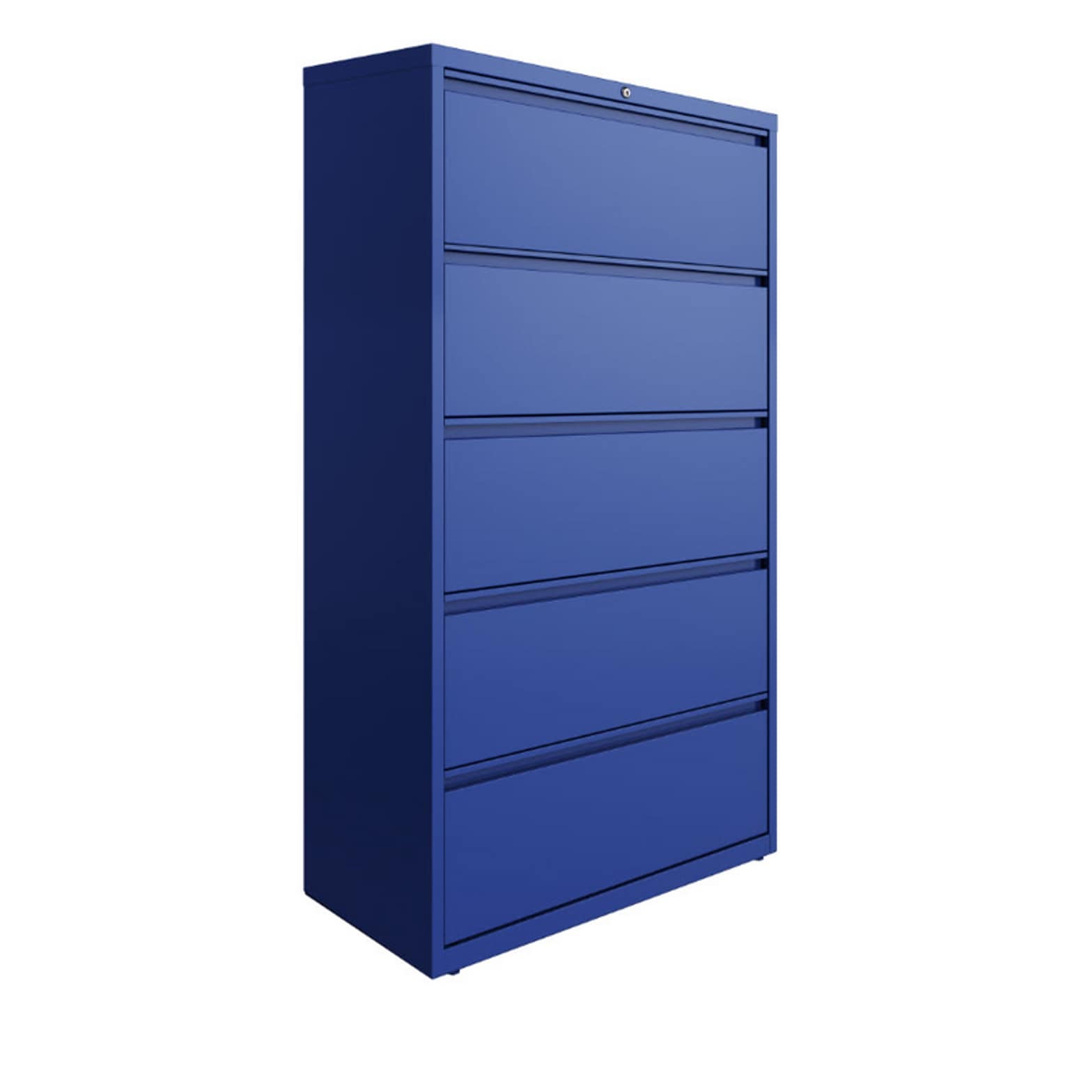 Hirsh HL10000 Series 5-Drawer Lateral File Cabinet, Locking, Letter/Legal, Classic Blue, 36 (24260)