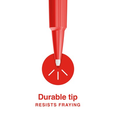 Staples Inspire Felt Tip Pen, Medium Point, 0.7mm, Assorted Ink, Dozen (ST63326)