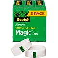 Scotch® Magic™ Invisible Tape, 1/2 x 36 yds., 3 Rolls/Pack (810H3)
