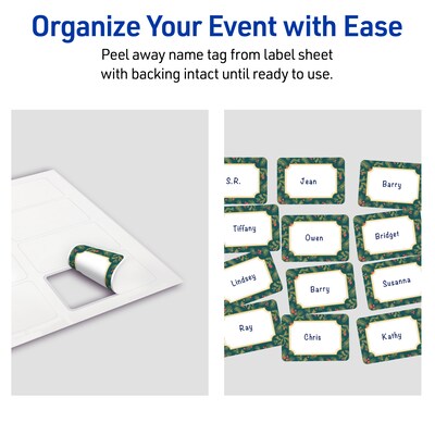 Avery Rectangle Multipurpose Labels, 2-1/3" x 3-3/8", White, 80/Pack (19479370500)