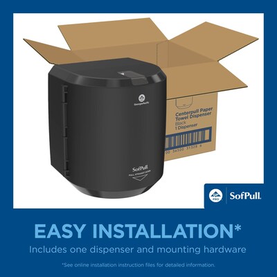 SofPull Centerpull Paper Towel Dispenser, Black (58204B)