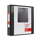 Staples® Standard 2" 3 Ring View Binder with D-Rings, Black, 6/Pack (26443CT)