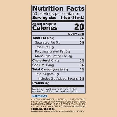 Coffee mate Almond Milk Liquid Creamer Singles, Plant-Based, 0.38 oz., 50/Box (12461537)