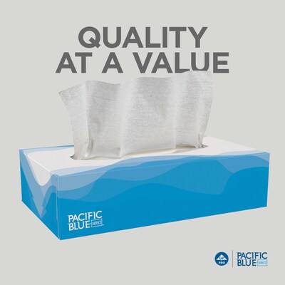 Pacific Blue Select Facial Tissue, 2-ply, 100 Tissues/Box, 30 Boxes/Carton (48100)