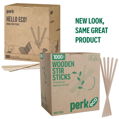 Perk™ Eco Wooden Stirrer, 5.5, 1000/Pack (PK61996)