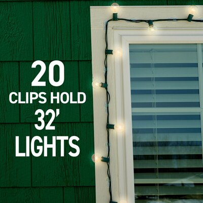 Command Small Cord & Light Clips, Clear, 16/Pack (17017CLR-AWES)