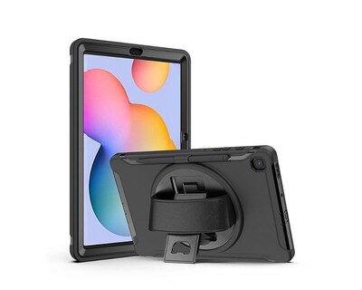 SaharaCase Protection Hand Strap Series Case for Samsung Galaxy Tab S6 Lite (2020/2022), Black (TB00259)