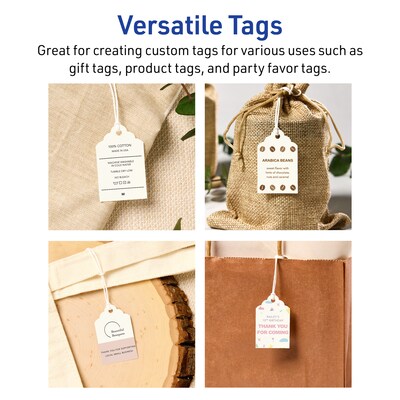 Avery 2" x 1-1/4"  Blank Price & Merchandise Tags, Ivory, 180/Carton (95291-MIT10)