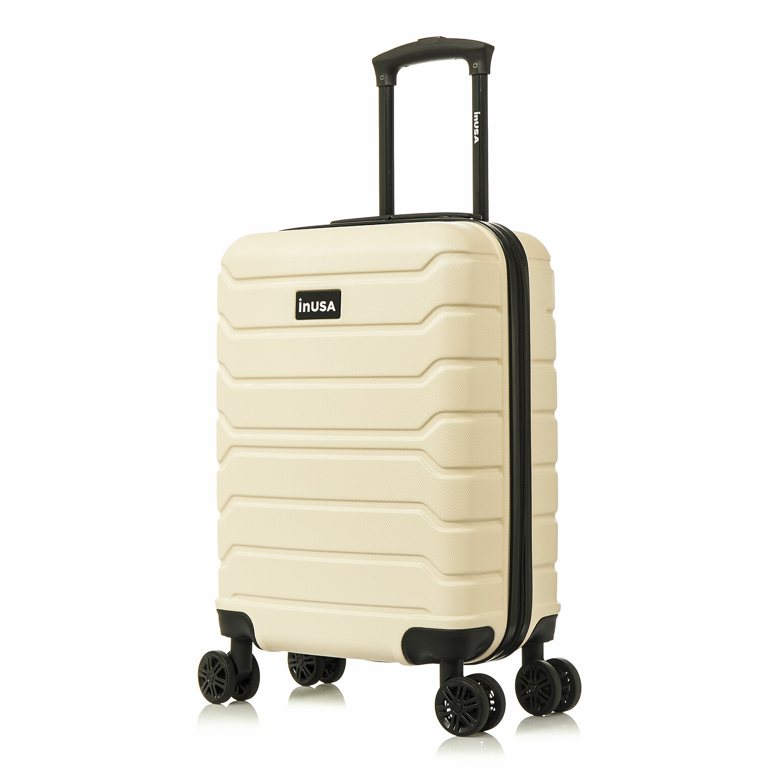 InUSA Trend 22.4 Hardside Suitcase, 4-Wheeled Spinner, TSA Checkpoint Friendly, Sand (IUTRE00S-SAN)