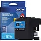 Brother LC105C Cyan Extra High Yield Ink   Cartridge