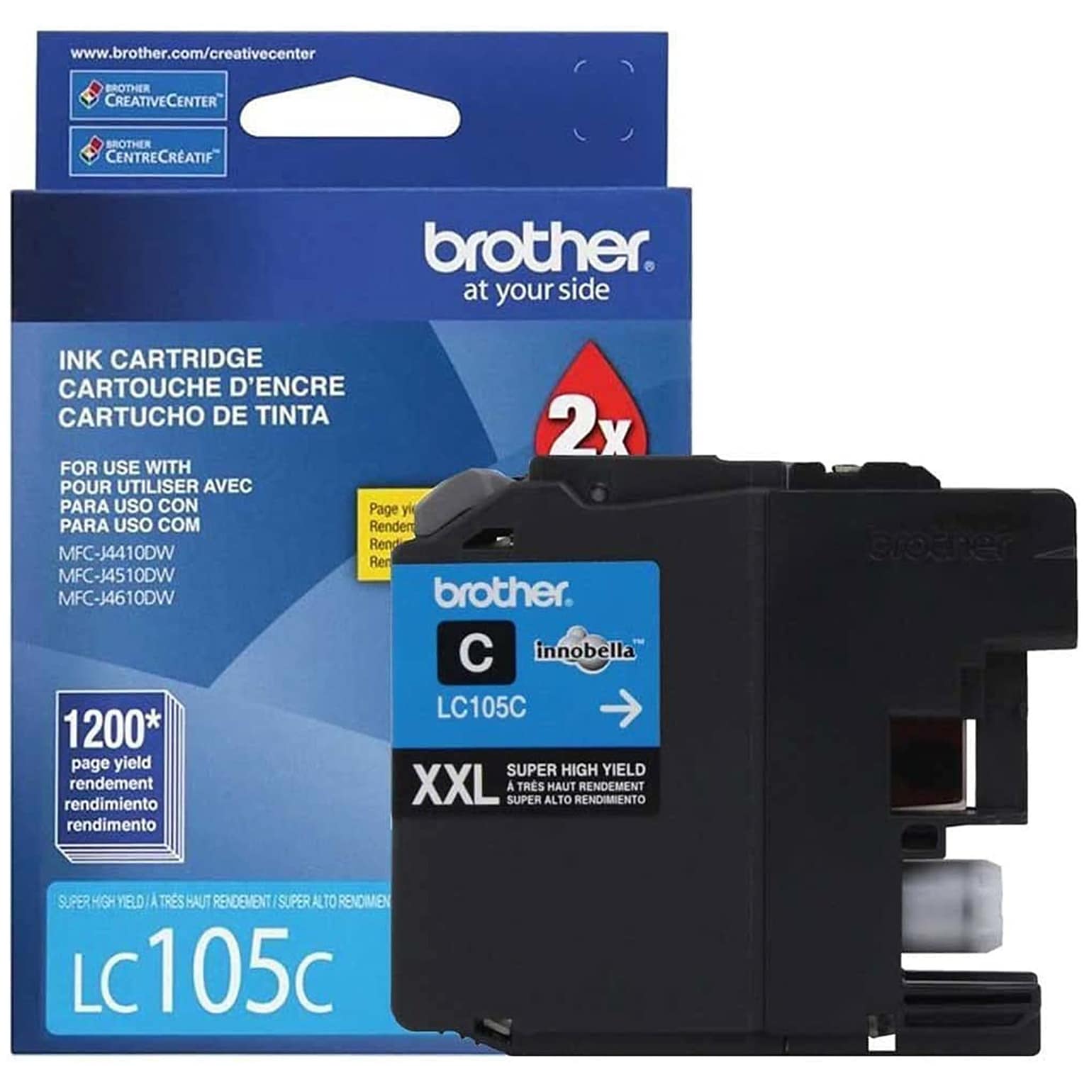 Brother LC105C Cyan Extra High Yield Ink   Cartridge