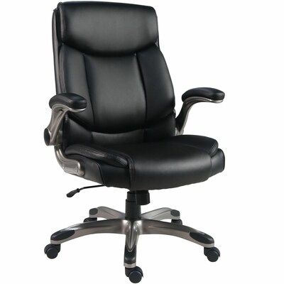 Lorell Sera Polyurethane Swivel Manager Chair, Black (LLR63271)