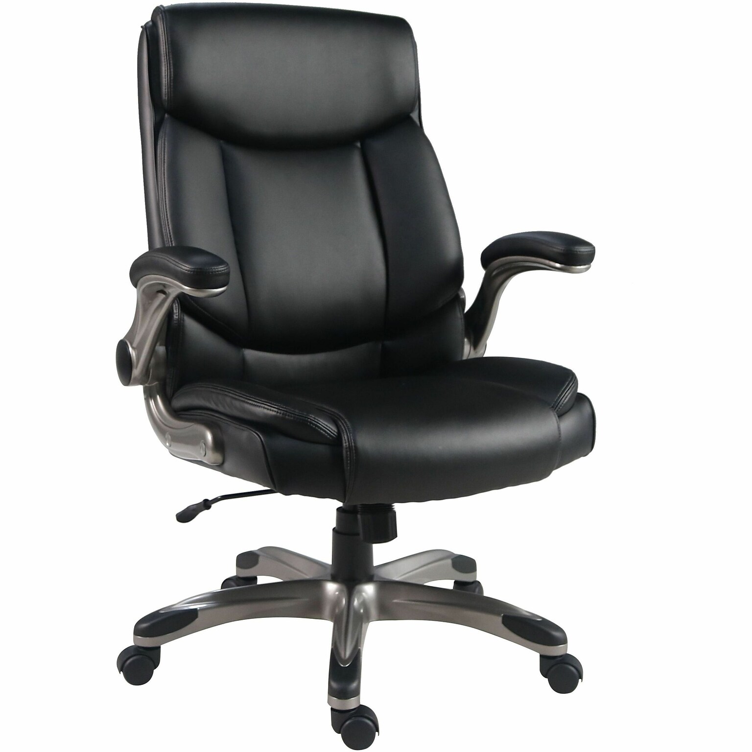 Lorell Sera Polyurethane Swivel Manager Chair, Black (LLR63271)