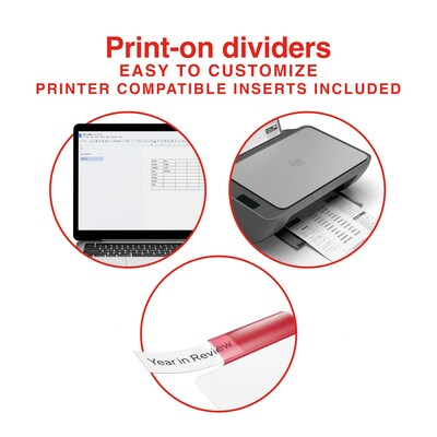 Staples® Big Tab Insertable Paper Dividers, Multicolor, 5-Tab Set (13489/11121)