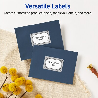 Avery Rectangle Multipurpose Labels, 2" x 3", White, 80/Pack (19479370606)
