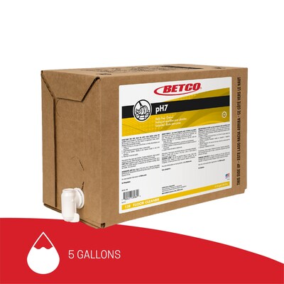 Betco pH7 Floor Cleaner, Lemon Scent, 5 Gal. (138B500)