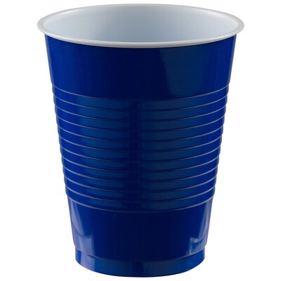 Party City Plastic Cup, 18 oz., Royal Blue, 50 Cups/Pack (AM431754-105-ST)