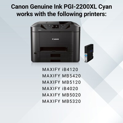 Canon PGI-2200 XL Cyan High Yield Ink Cartridge (9268B001)
