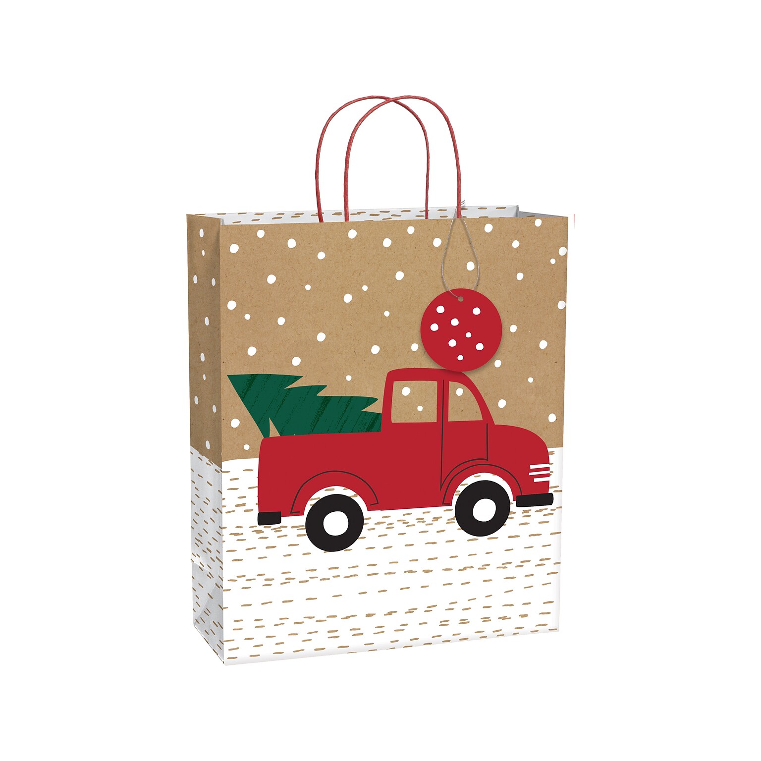 Amscan Cozy Christmas Gift Bags, Assorted Colors, 15/Pack (170531)