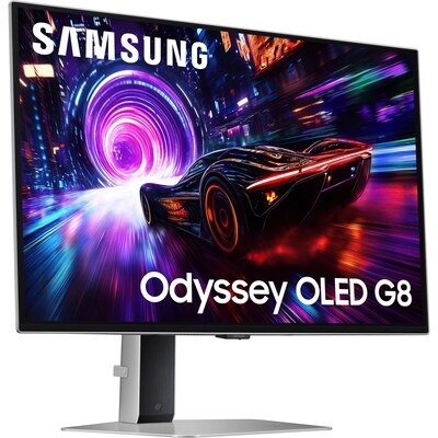 Samsung Odyssey G8 27 4K OLED 2Hz AMD FreeSync Gaming Monitor, HDR10+, Height Adjustable, Silver (LS27FG810SNXZA)