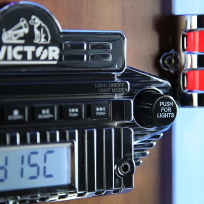 Victor Wilshire Desktop Bluetooth Jukebox Speaker, Multicolored (VDTJ-1450-BK)