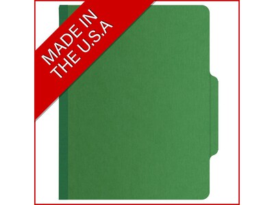 Medical Arts Press Pressboard Classification Folder, 2" Expansion, Letter Size, Moss Green, 25/Box (DV-T42-02-3MGN)