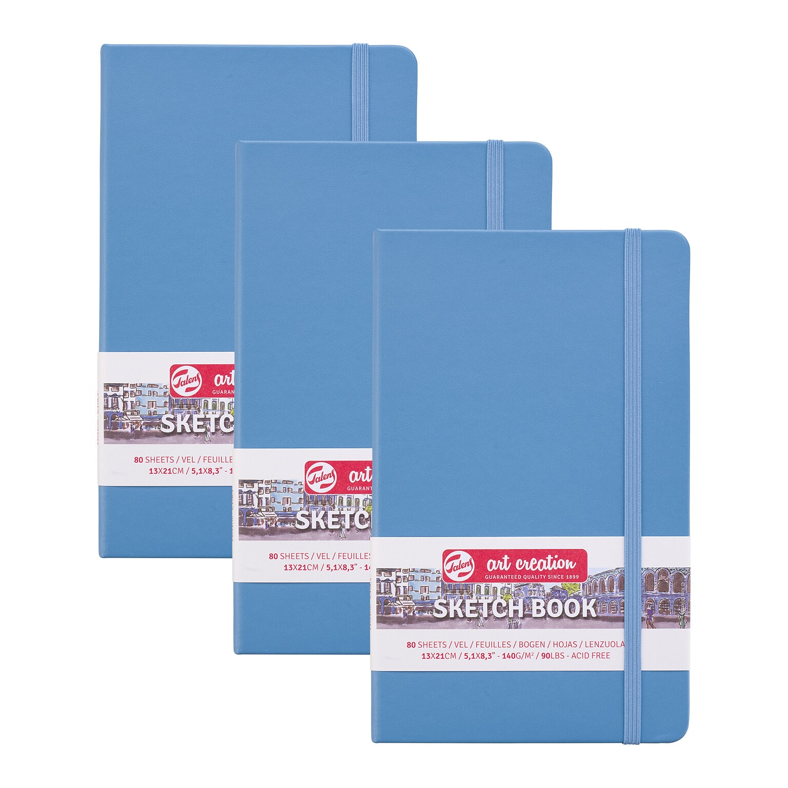 Talens Art Creation 5.1 x 8.3 Sketch Book, 80 Sheets/Book, 3/Bundle (TLN9314212M-3)