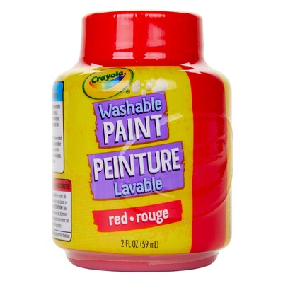 Crayola Washable Kids Paint, Red, 2 oz., 12/Bundle (BIN542838-12)