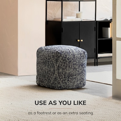 Anji Mountain Hanalei Fabric Square Pouf Ottoman (AMBPF065-1818)
