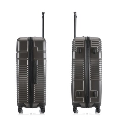 InUSA Resilience 3-Piece Hardside Spinner Luggage Set, TSA Checkpoint Friendly, Coal (IURESSML-COA)