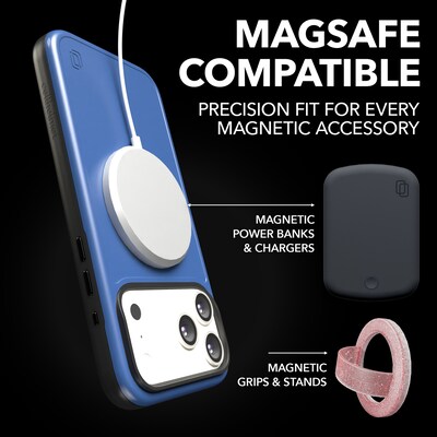 cellhelmet Fortitude MagSafe Phone Case for iPhone 17 Pro Max, Bermuda Blue (CF-123-BLU)