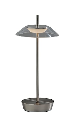 Adesso ADS360 Ako 12H LED Table Lamp, Steel/Clear Acrylic (AD9206-22)