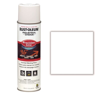 Rust-Oleum Industrial Choice M1800 System Precision Line Marking Paint, 17 oz. Aerosol Can, Flat Whi