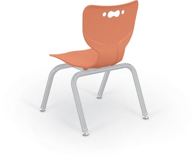 MooreCo 12 Hierarchy Student Chair with 4 Legs, Cayenne/Platinum Base (703673563079)