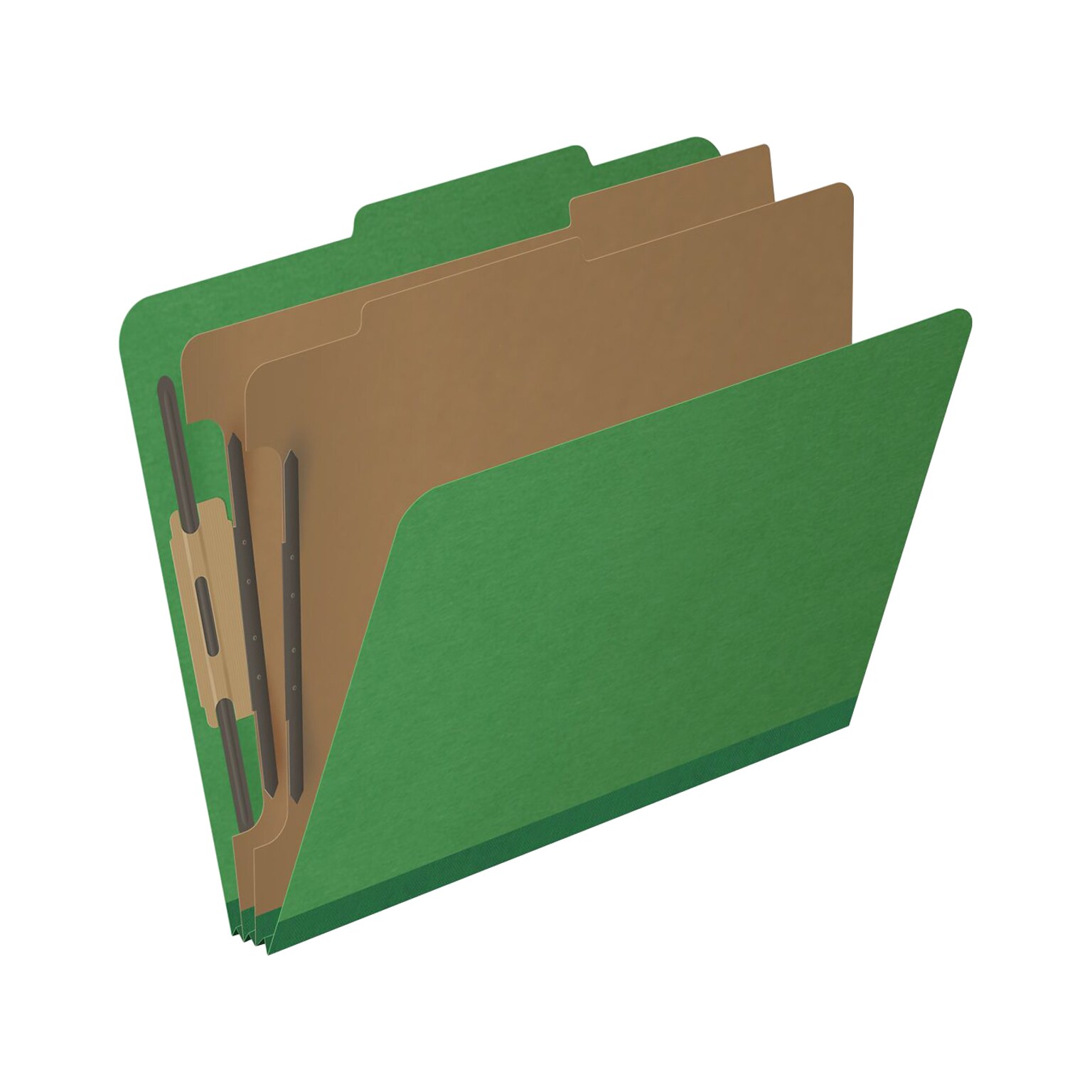 Medical Arts Press Pressboard Classification Folder, 2 Dividers, 2 Expansion, Letter Size, Moss Green, 10/Box