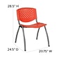 Flash Furniture HERCULES Series Plastic Stack Chair, Orange (RUTF01AOR)