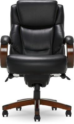 La-Z-Boy Delano Ergonomic Faux Leather Swivel Executive Big & Tall Chair, Black (45833A)