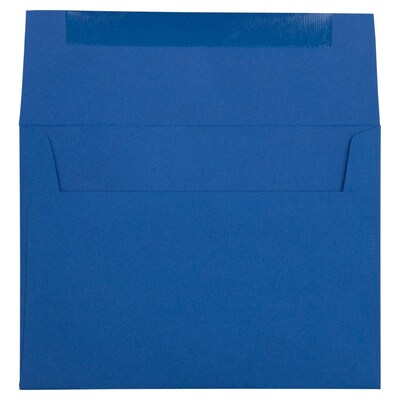 JAM Paper A7 Invitation Envelope 5 1/4 x 7 1/4, Presidential Blue, 50/Pack (563913397I)