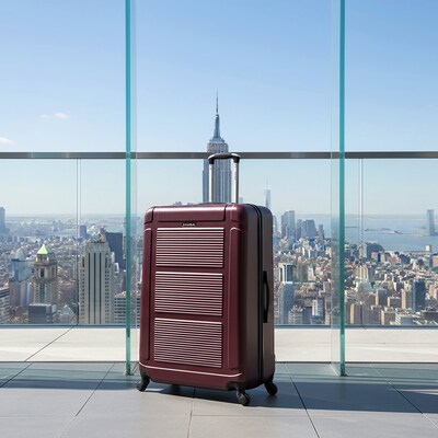 InUSA Pilot 33.27 Hardside Suitcase, 4-Wheeled Spinner, TSA Checkpoint Friendly, Wine (IUPIL00XL-WIN)
