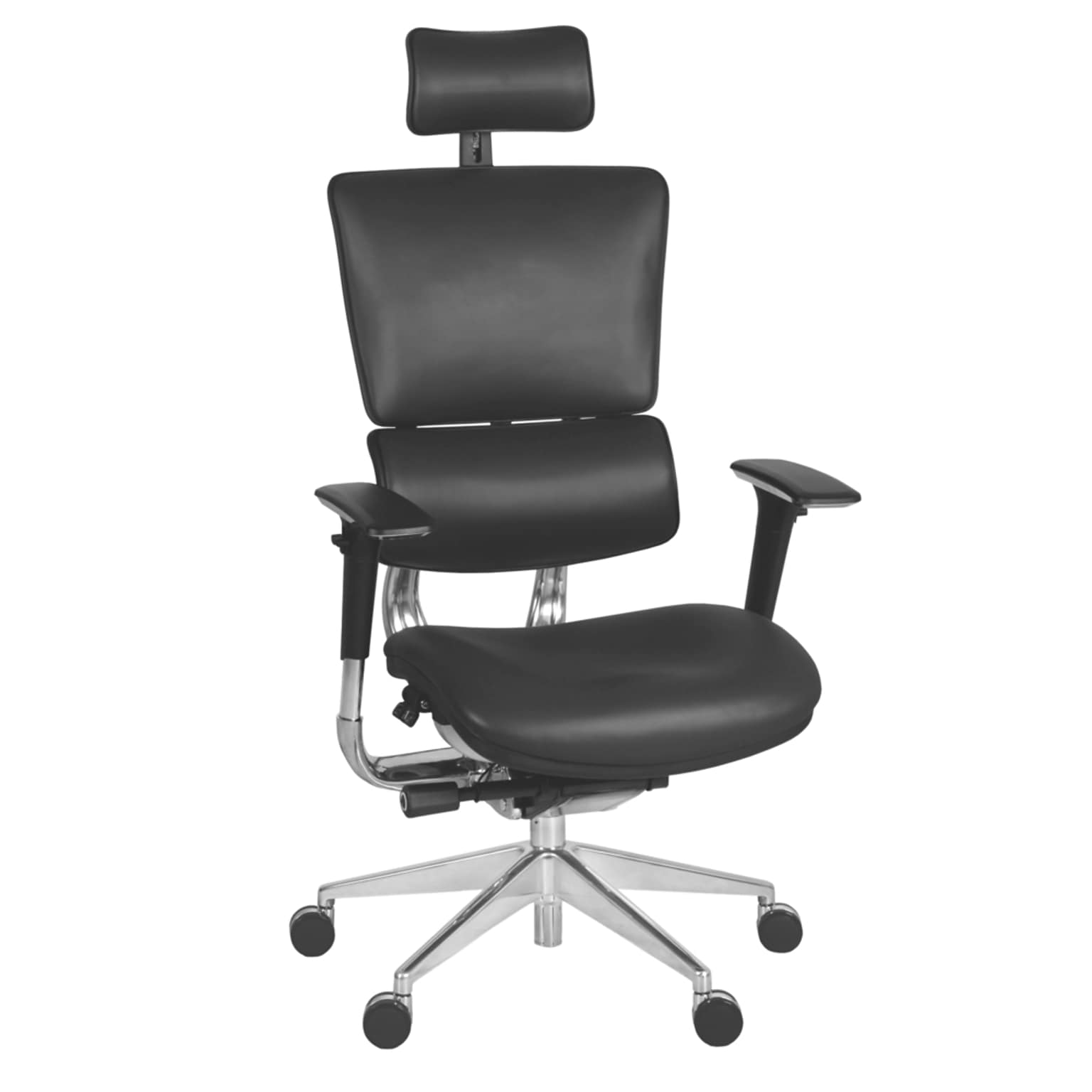 Regency Omega Ergonomic Leather Executive Office Chair w/ Headrest, Black (OMG004BK)