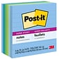 Post-it Recycled Super Sticky Notes, 4 x 4 in., 6 Pads, 90 Sheets/Pad, Lined, The Original Post-it Note, Oasis Collection