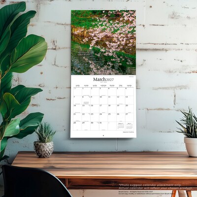 2027 BrownTrout Japanese Gardens 12" x 12" Monthly Wall Calendar (9798330713981)