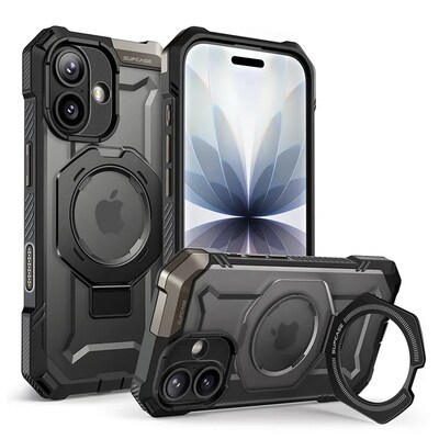 SUPCASE Unicorn Beetle Grip MagSafe Case for iPhone 17, Shock Absorbing, Black (SUP-iPhone2025-UBGrip-Black)