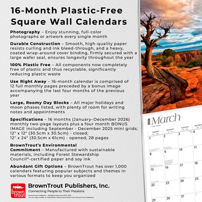2026 BrownTrout Colorado National Parks & Monuments 12" x 12" Monthly Wall Calendar (9798330702992)
