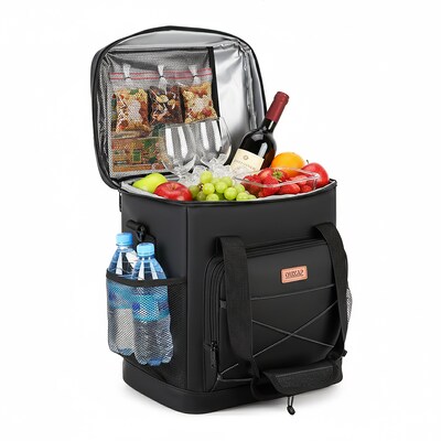 Dukap Dash Polyester Lunch Bag, Black (CDKDAS16BLK)