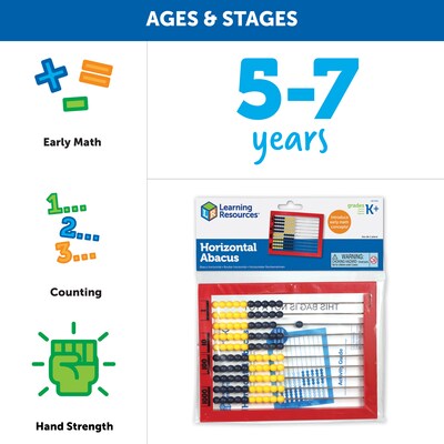 Learning Resources 2-Color Desktop Abacus, Math Concepts (LER4335)