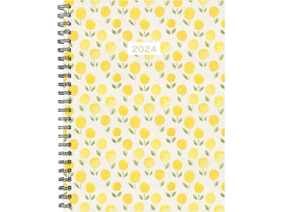 2024 Willow Creek Citrus Grove 6.5 x 8.5 Weekly & Monthly Planner, Yellow/Green (39366)