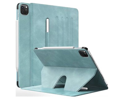 SaharaCase Multi-Angle Folio Case for iPad Pro 11 (2nd, 3rd, 4th Gen 2020-2022) (M2 2024/M3 2025), Aqua (TB00008)