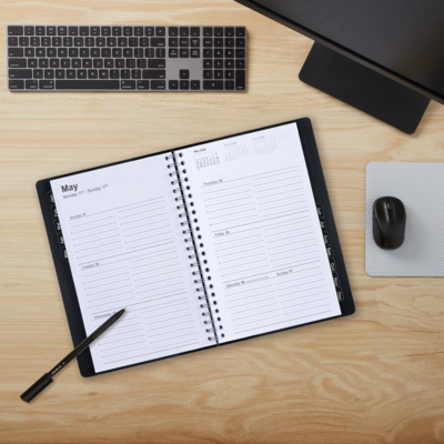 2026 Staples 5" x 8" Weekly & Monthly Appointment Book, Black (ST58454-26)